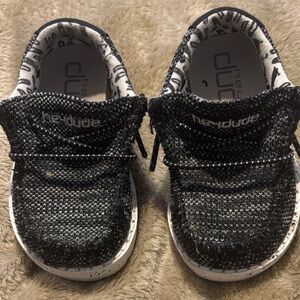 Hey Dude Kids Black and White Sneakers